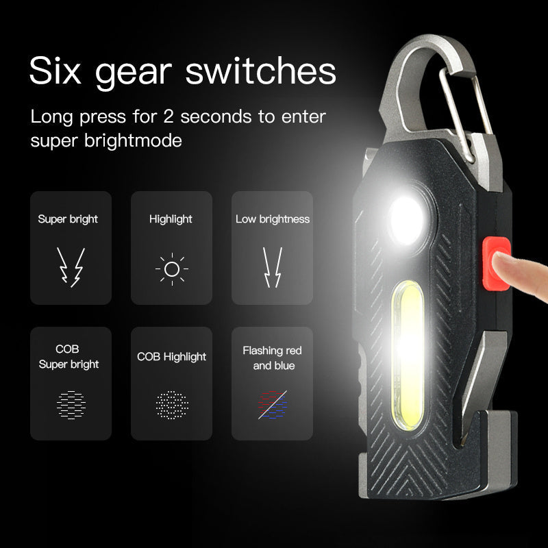 Rechargeable Emergency Light with LED & COB Panels