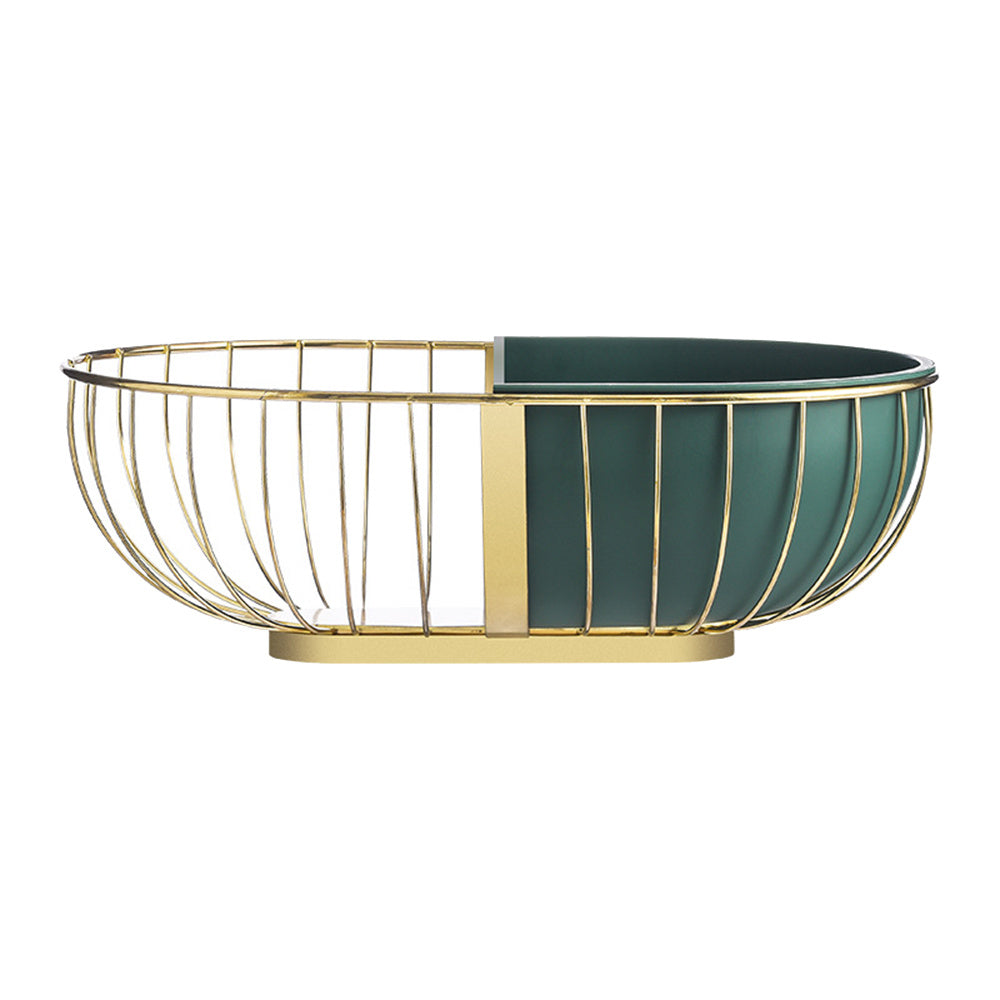 Iron Fruit Basket with Detachable Divider Tray