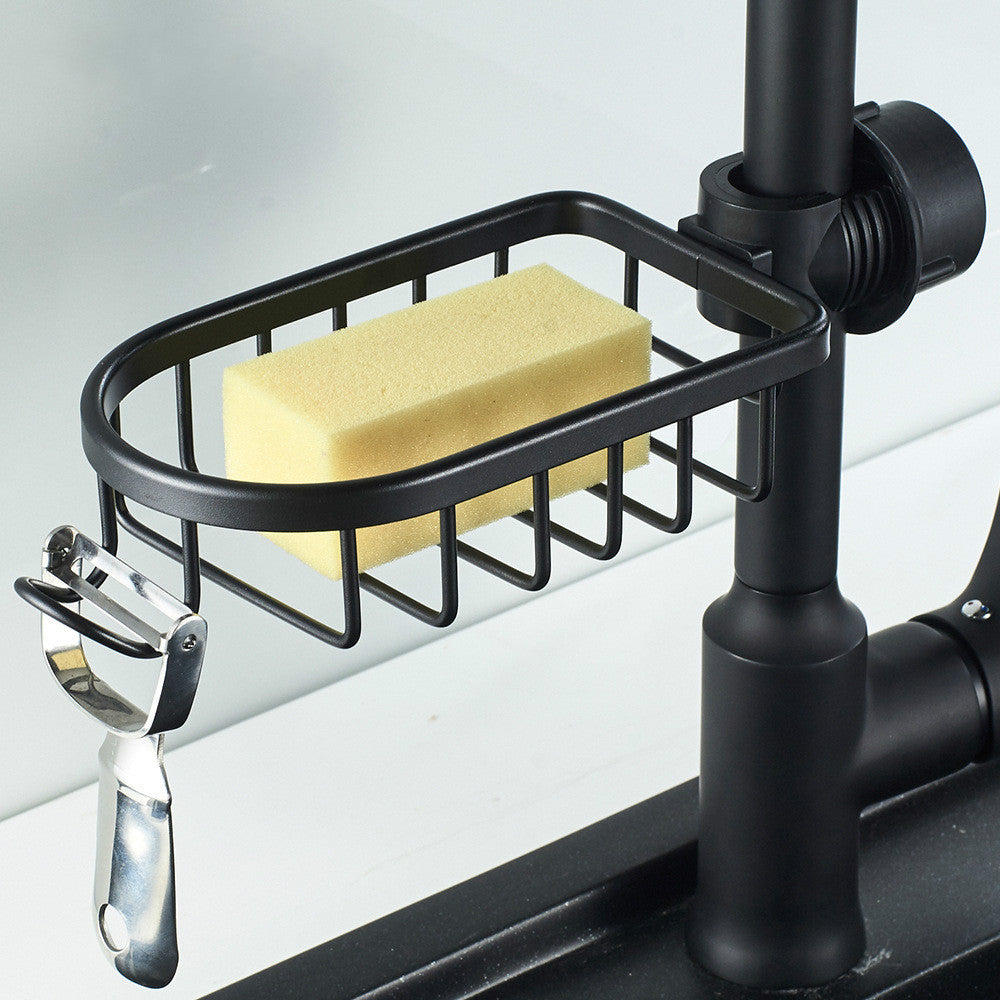 Faucet-Mounted Drain Caddy, Rustproof Aluminum
