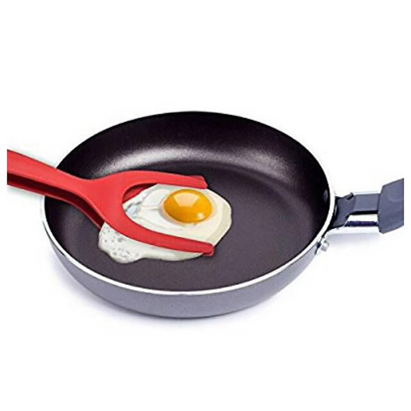 Grip & Flip Spatula Tongs with Heat-Resistant Nylon Head