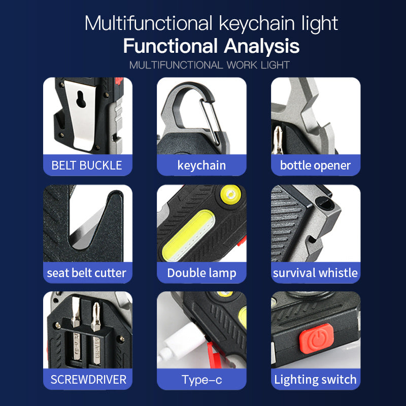 Rechargeable Emergency Light with LED & COB Panels