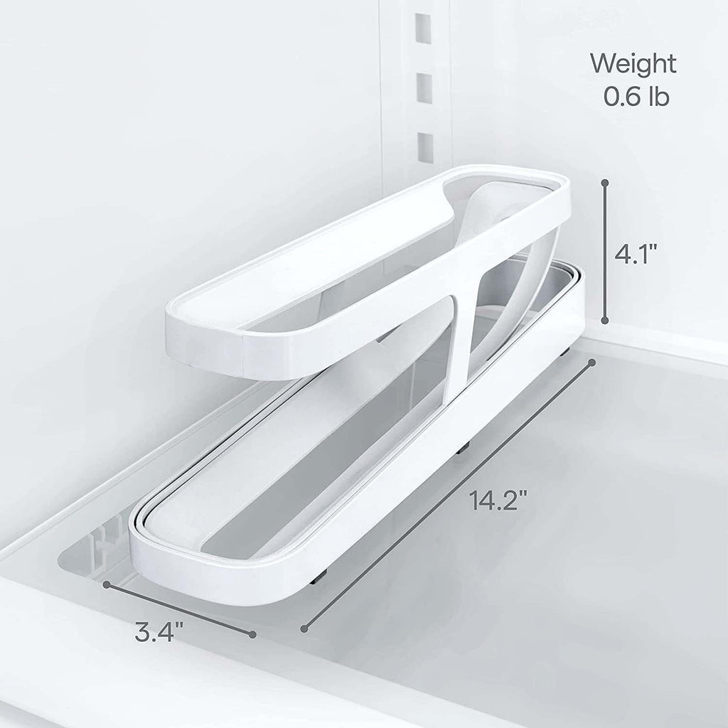 Rolling Egg Dispenser Rack for the Fridge, 2-Tier