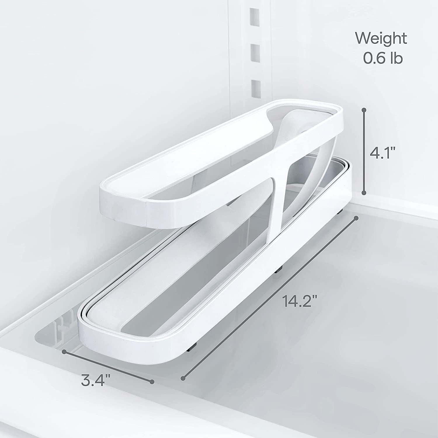 Rolling Egg Dispenser Rack for the Fridge, 2-Tier