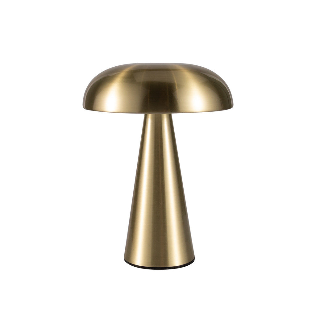 Mushroom Table Lamp with Touch Dimmer, Metal Finish