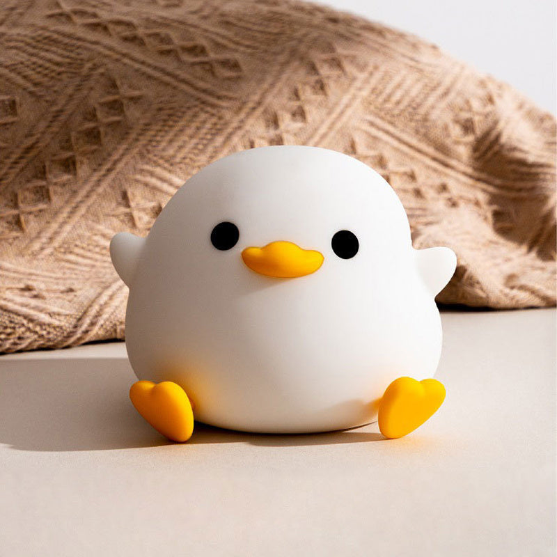 Squishy Duck Night Light, Tap-to-Dim Silicone