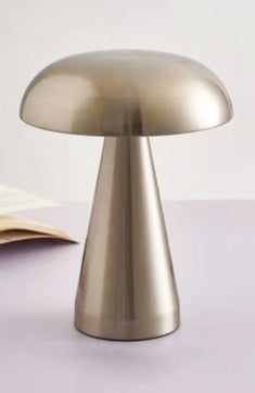 Mushroom Table Lamp with Touch Dimmer, Metal Finish