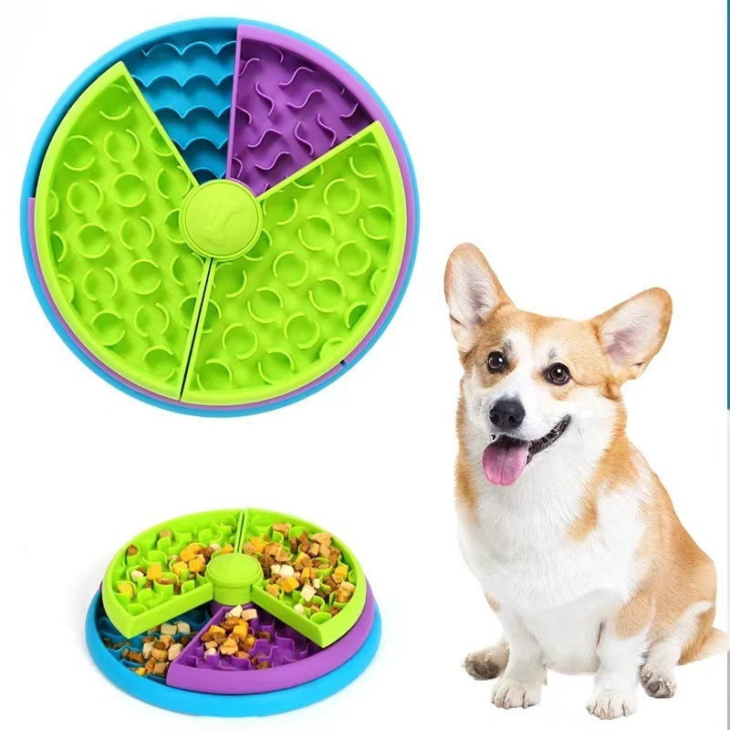 3-Layer Rotating Slow Feeder Bowl for Dogs & Cats