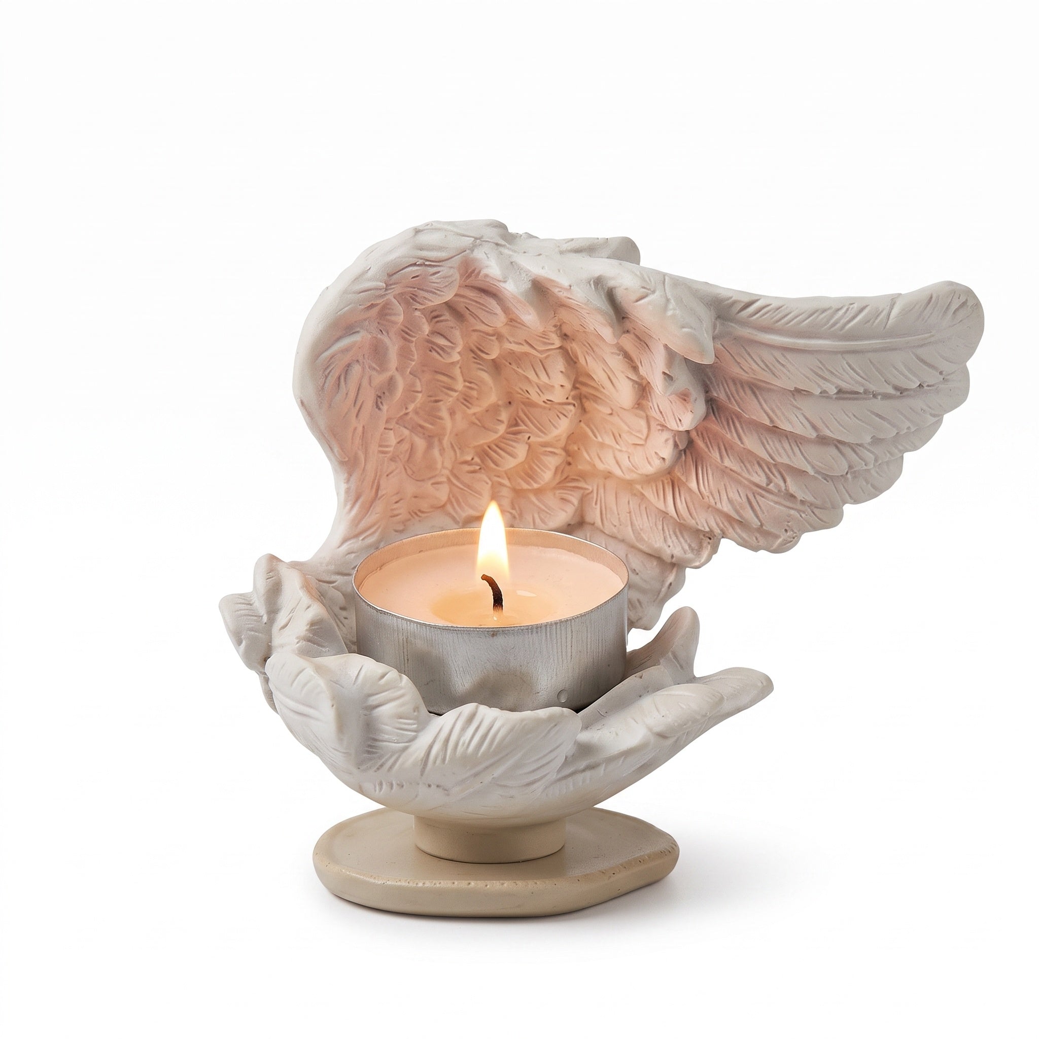 Angel Wing Tealight Holder in Cast Resin