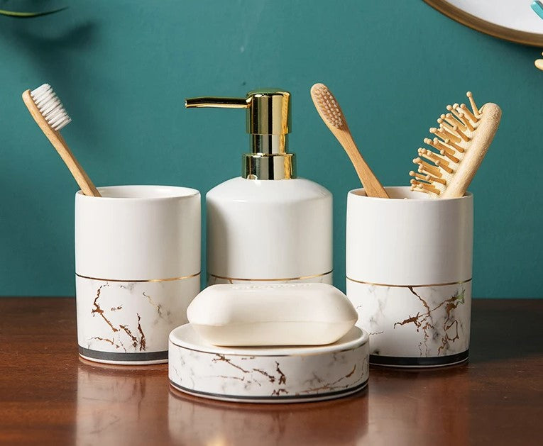 4-Piece Ceramic Bathroom Set