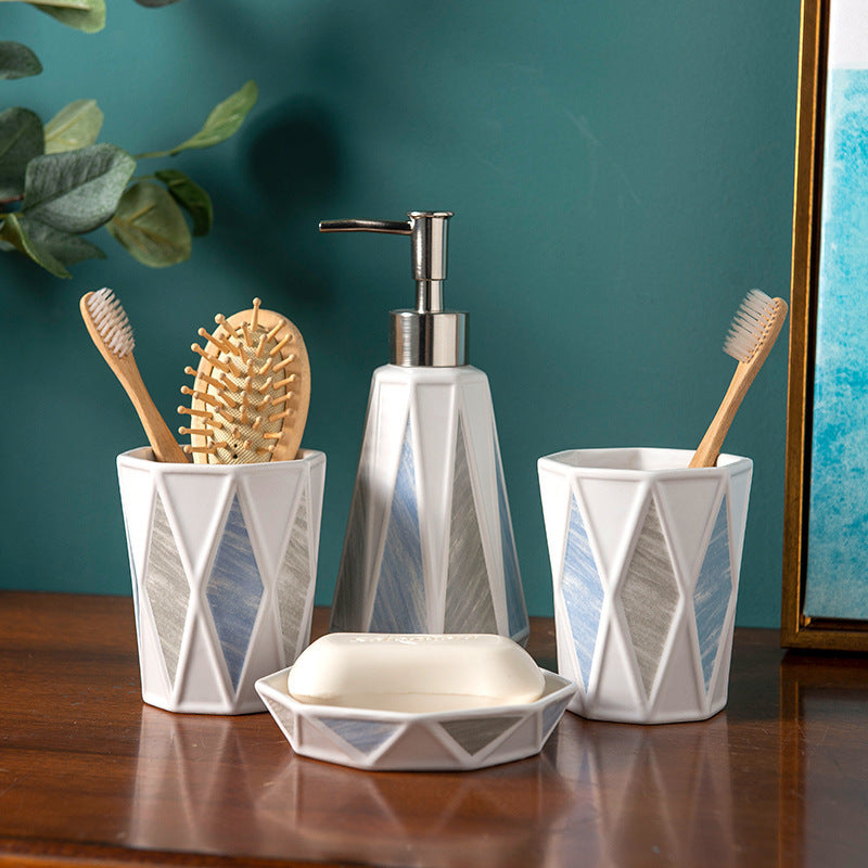 4-Piece Ceramic Bathroom Set