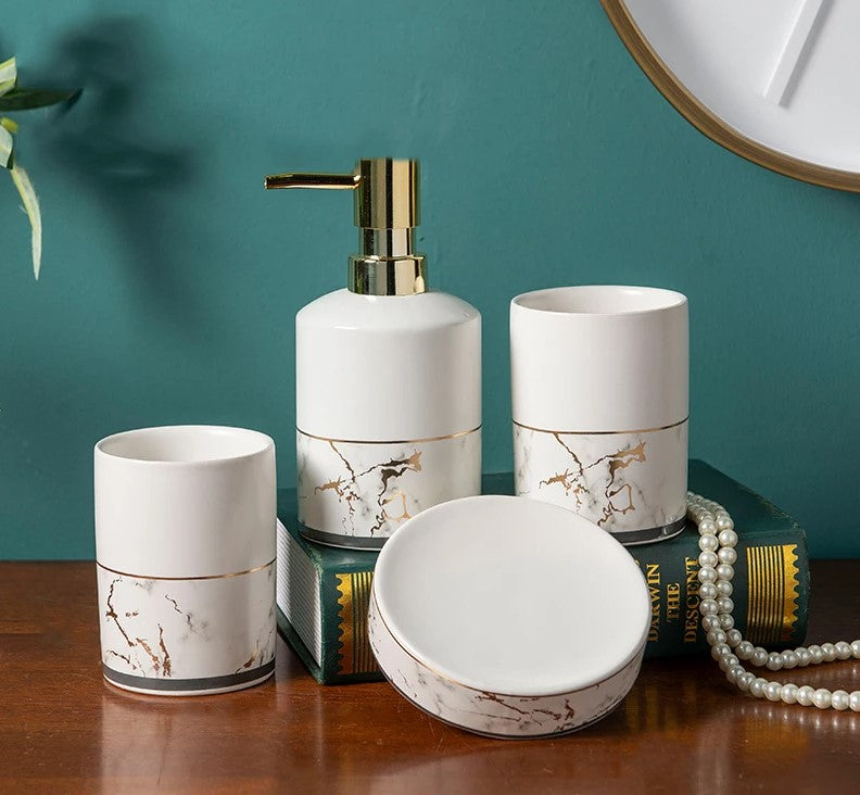 4-Piece Ceramic Bathroom Set