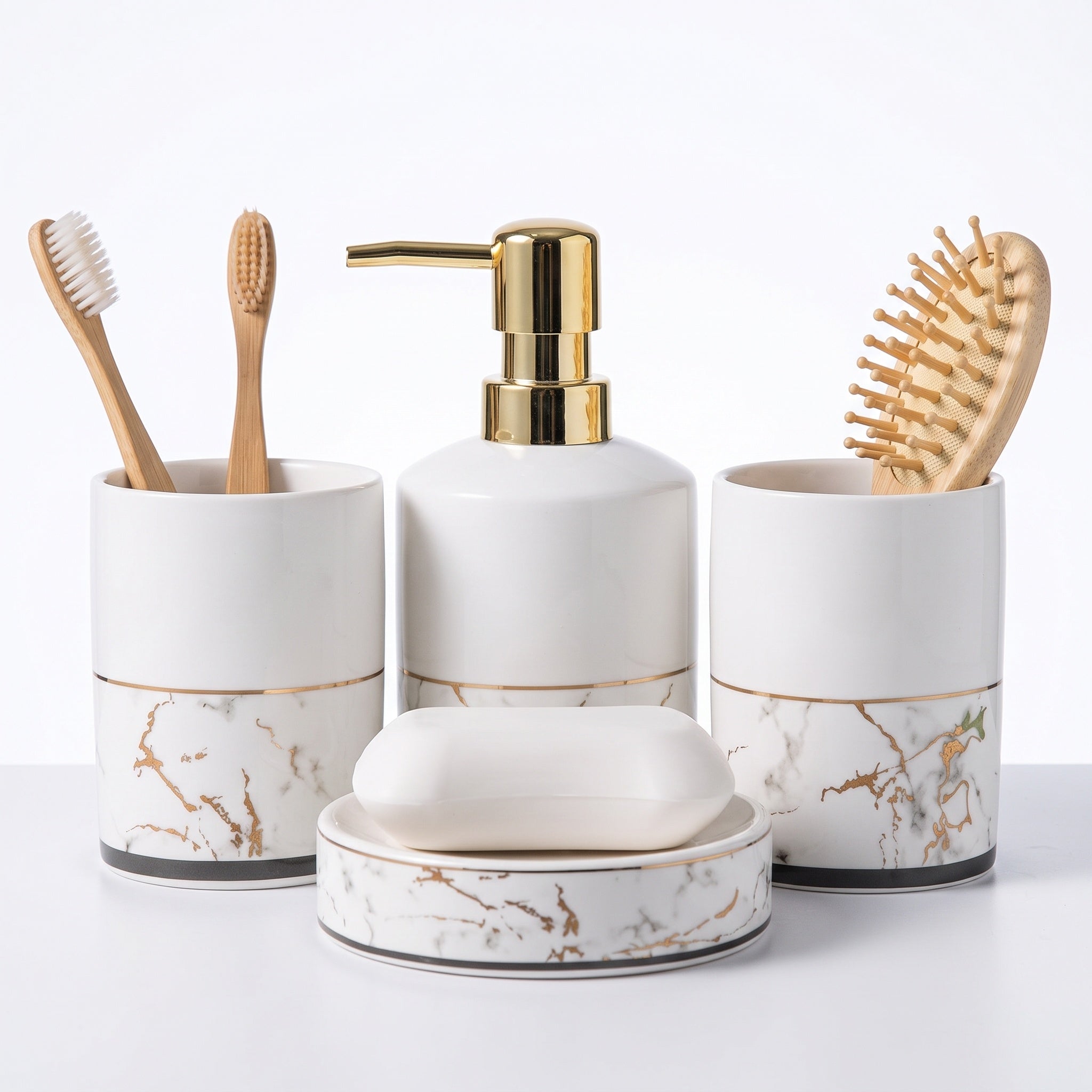 4-Piece Ceramic Bathroom Set