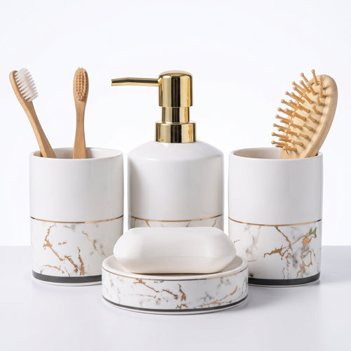 4-Piece Ceramic Bathroom Set