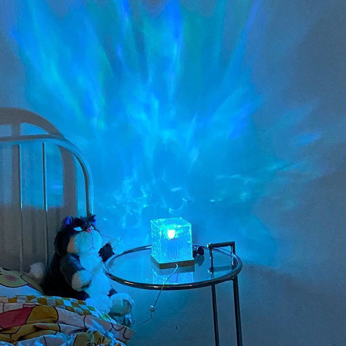 Crystal Cube Night Light — 16 Colors, Remote Control