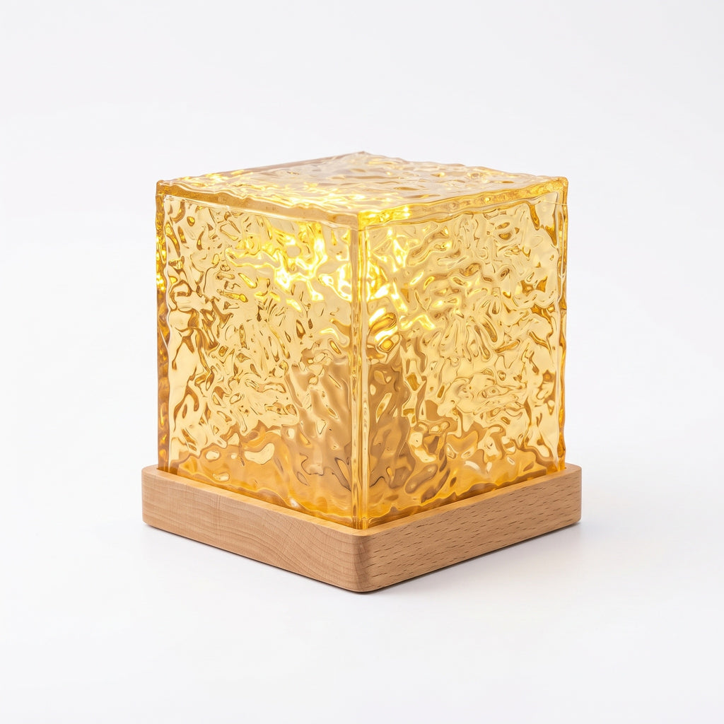 Crystal Cube Night Light — 16 Colors, Remote Control