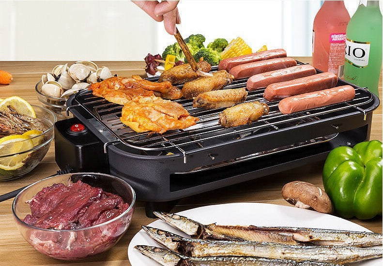 Electric Tabletop Grill with Removable Drip Tray
