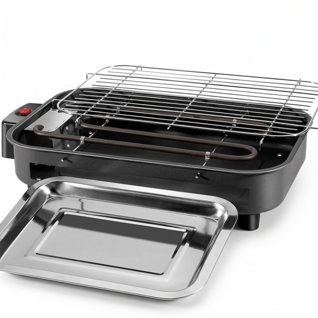 Electric Tabletop Grill with Removable Drip Tray