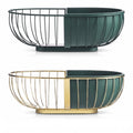 Iron Fruit Basket with Detachable Divider Tray