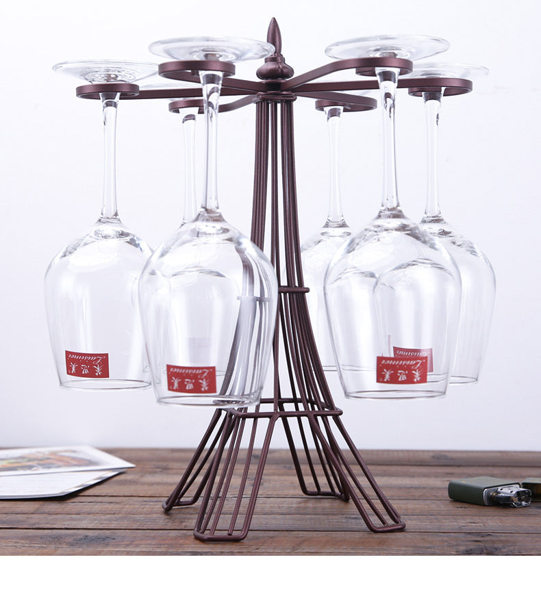 Iron Stemware Rack for 6 Glasses