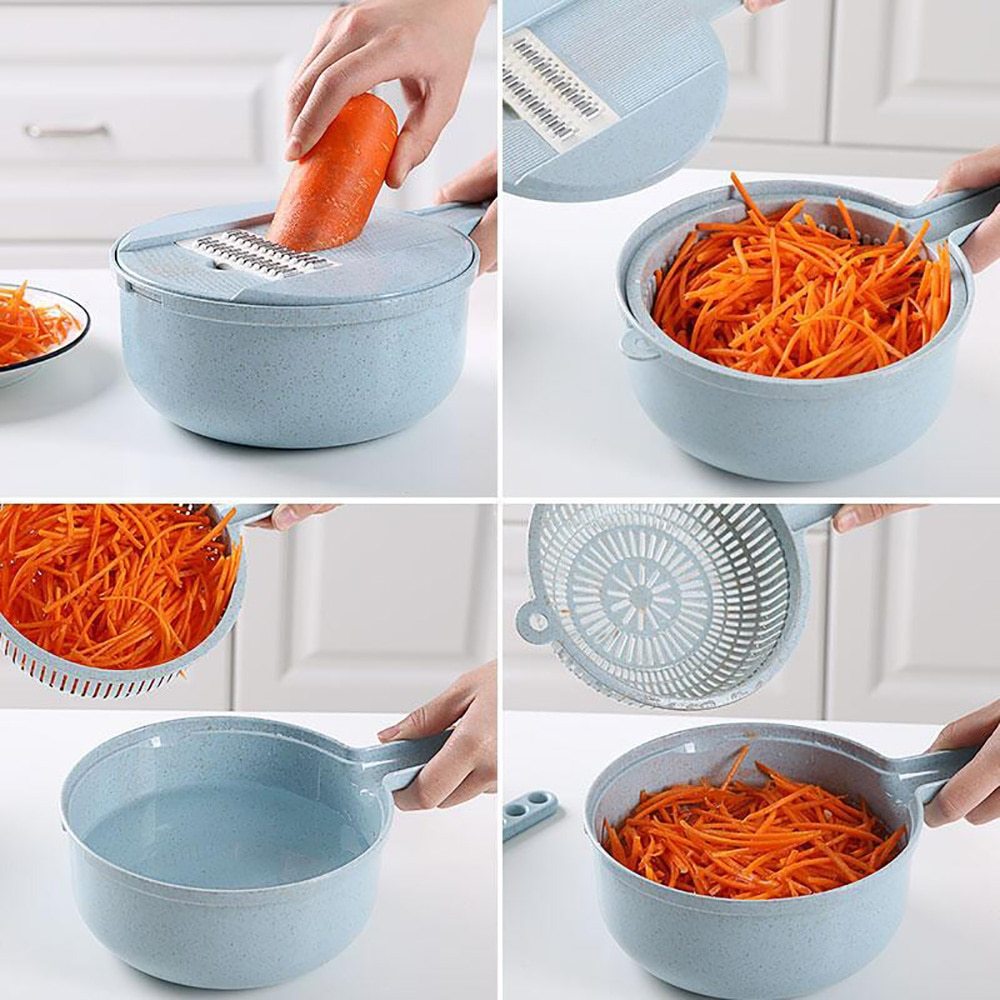 Mandoline Slicer & Bowl Set with Interchangeable Blades