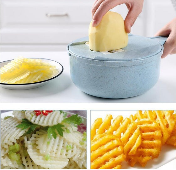 Mandoline Slicer & Bowl Set with Interchangeable Blades