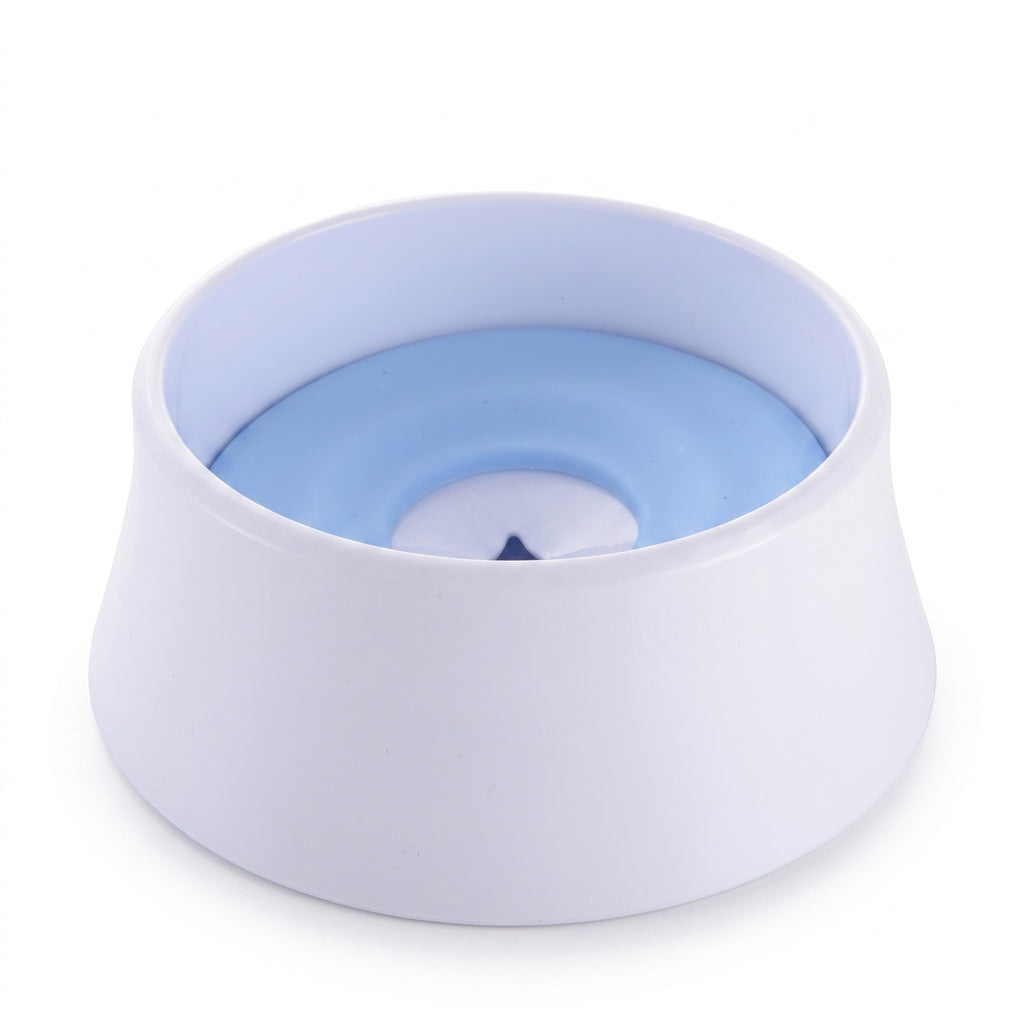 No-Splash Water Bowl with Floating Plate for Dogs & Cats