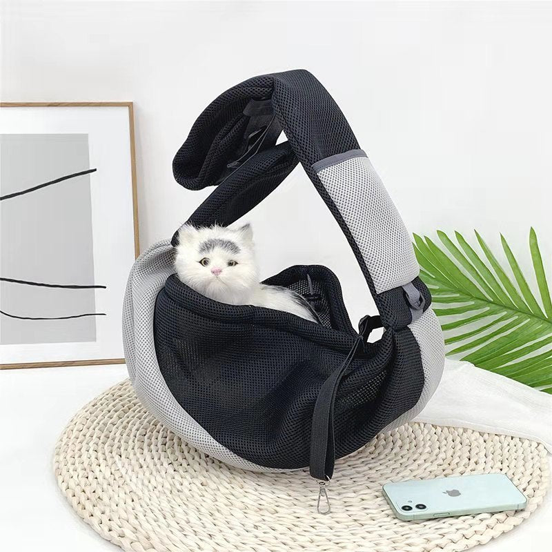 Hands-Free Pet Sling Carrier with Mesh Panel