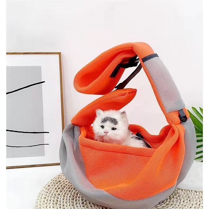Hands-Free Pet Sling Carrier with Mesh Panel