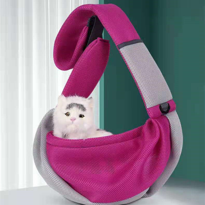 Hands-Free Pet Sling Carrier with Mesh Panel