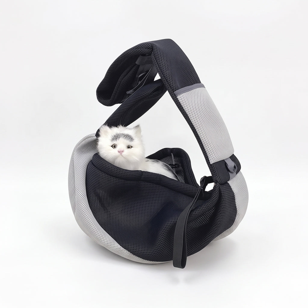 Hands-Free Pet Sling Carrier with Mesh Panel