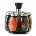 Rotating Spice Rack with Glass Shaker Jars