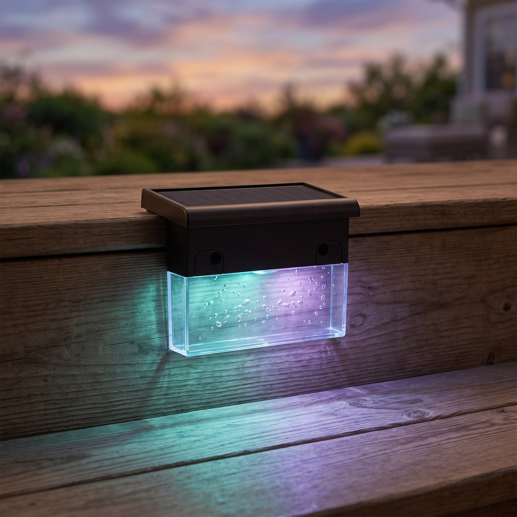 Solar Deck & Step Light — Waterproof, Color Changing