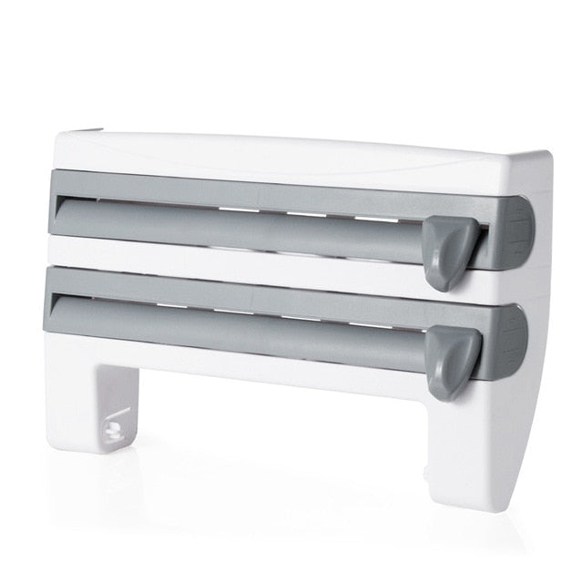 Wall-Mounted Kitchen Roll Holder & Wrap Dispenser