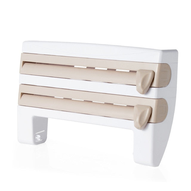 Wall-Mounted Kitchen Roll Holder & Wrap Dispenser